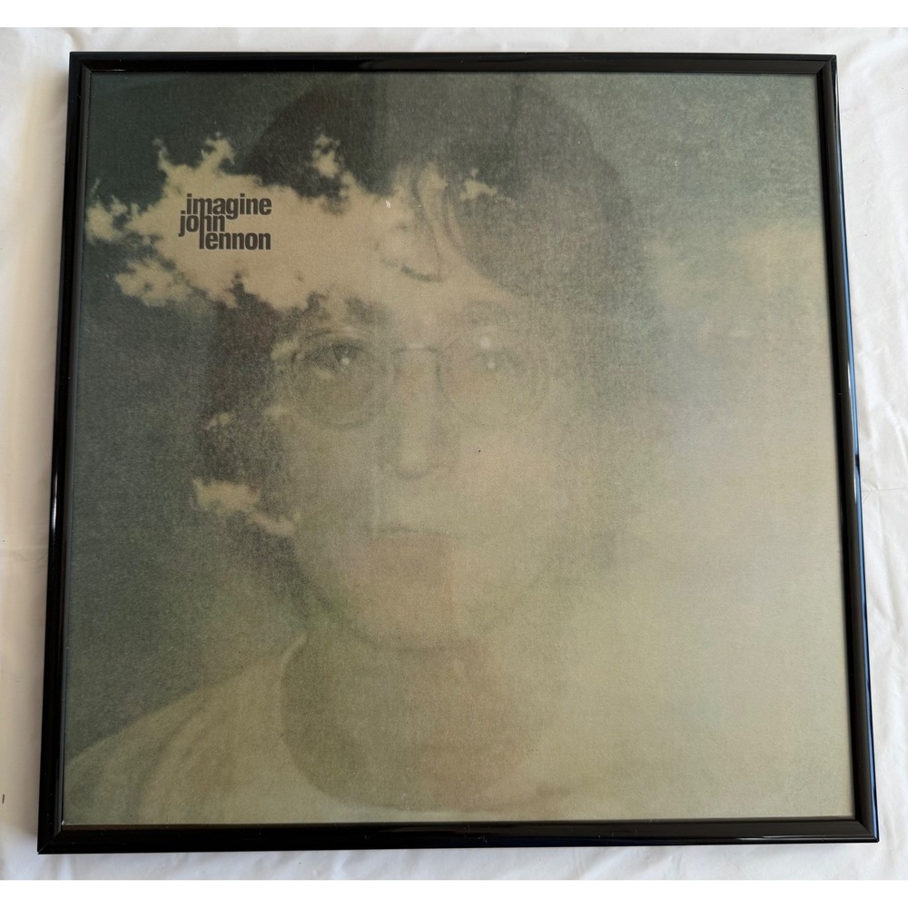John Lennon Imagine Framed Vinyl Record Album Cover Art Classic Rock Wall Decor